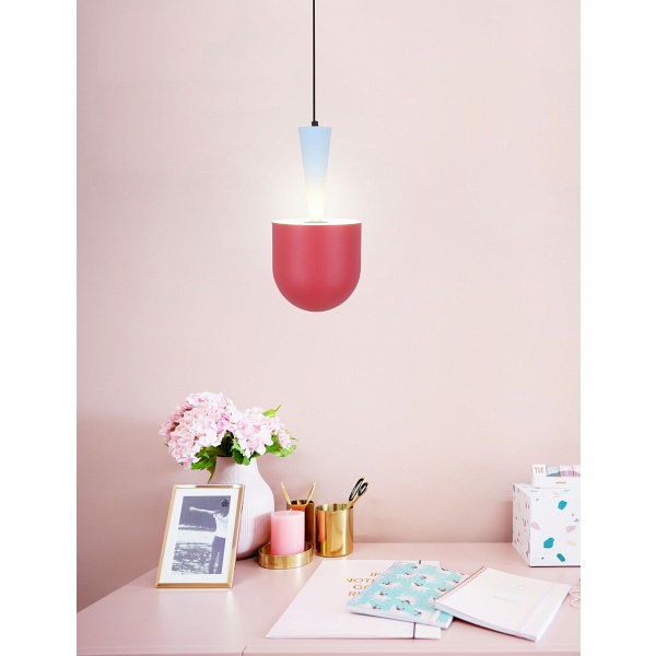 Lampa Wisząca Visby 1 Niebieski Czerwony Candellux