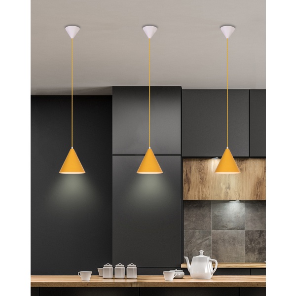 Lampa Wisząca Voss 1 Żółty Candellux