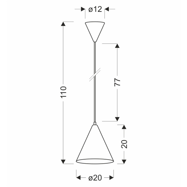 Lampa Wisząca Voss 1 Żółty Candellux
