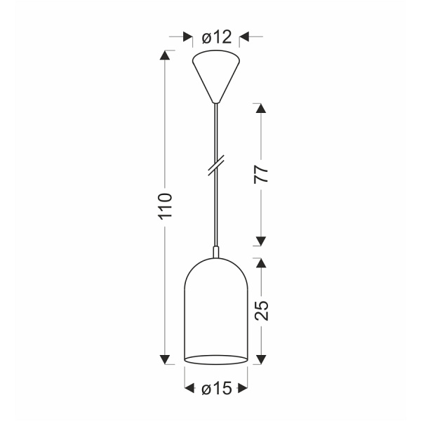 Lampa Wisząca Oss 1 Żółty Candellux