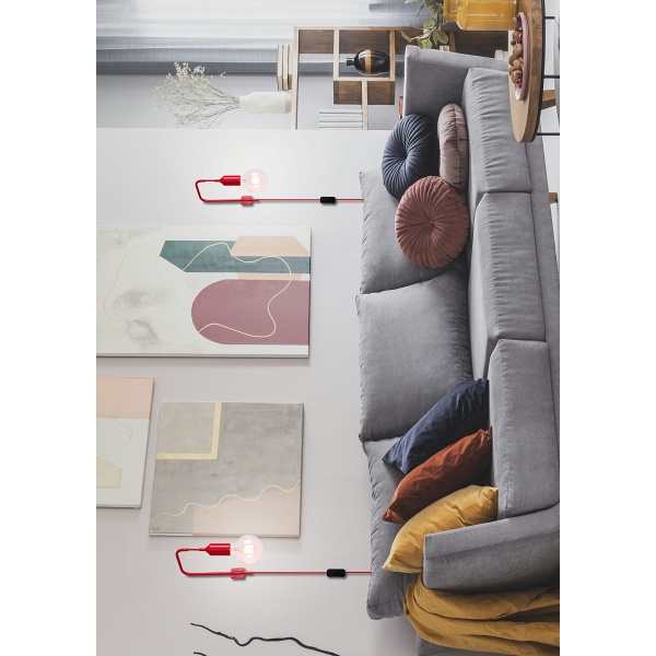 Kinkiet Laren 1 Czerwony Candellux