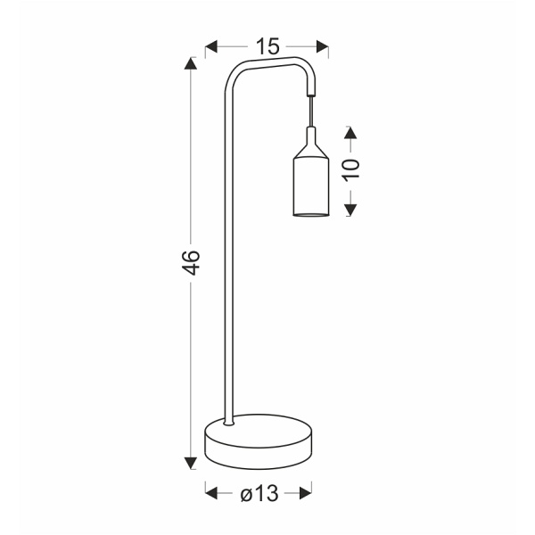 Lampa Stołowa Laren 1 Czarny Candellux