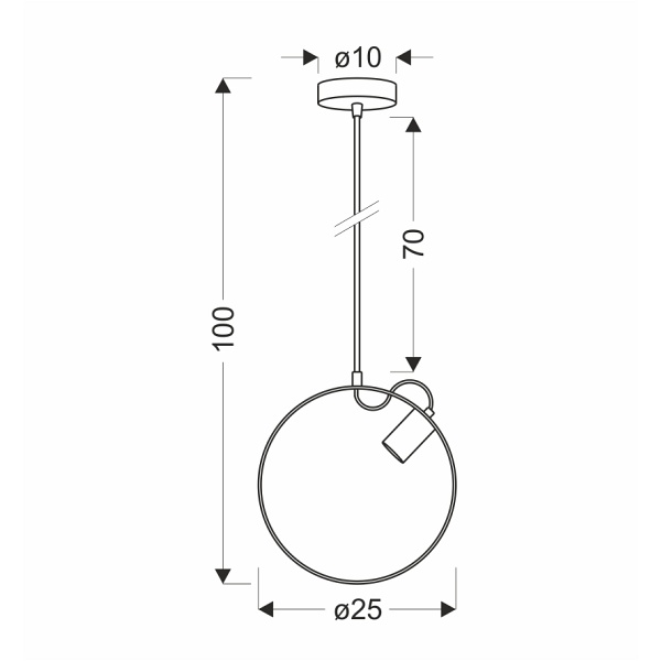 Lampa Wisząca Nexo 1 Czarny Candellux