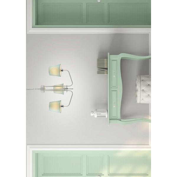 Lampa Wisząca York 3 Biały Niebieski Candellux