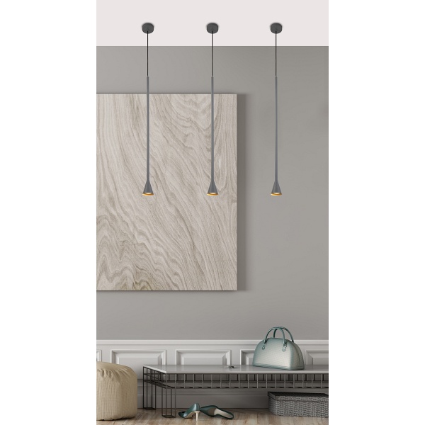 Lampa Wisząca Tucson 1 Szary Candellux