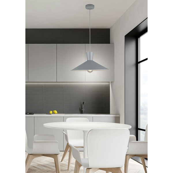 Lampa Wisząca Elista 1 Szary Candellux