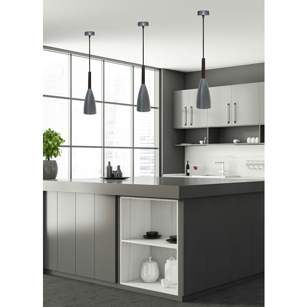 Lampa Wisząca Flen Ii 1 Szary Candellux