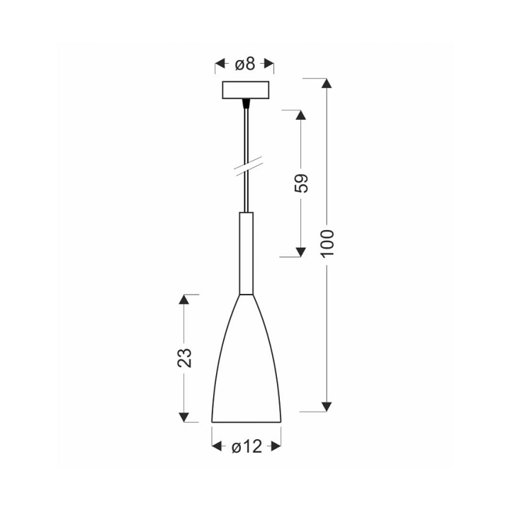 Lampa wisząca Flen ii szara - Candellux