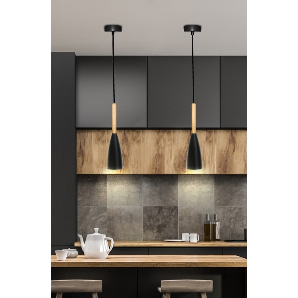 Lampa Wisząca Trosa 1 Czarny Candellux