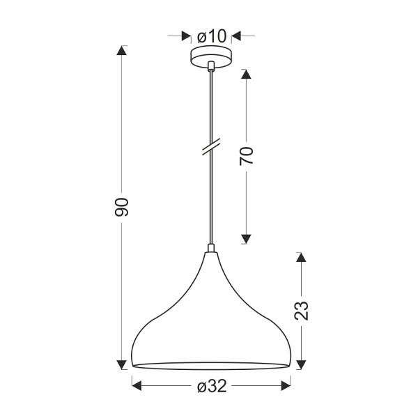 Lampa Wisząca Viborg 320Mm 1 Brązowy Candellux