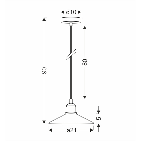 Lampa Wisząca Chester 210Mm 1 Bezbarwny Patyna Candellux
