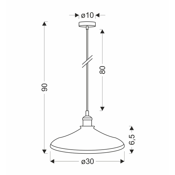 Lampa Wisząca Chester 300Mm 1 Bezbarwny Patyna Candellux