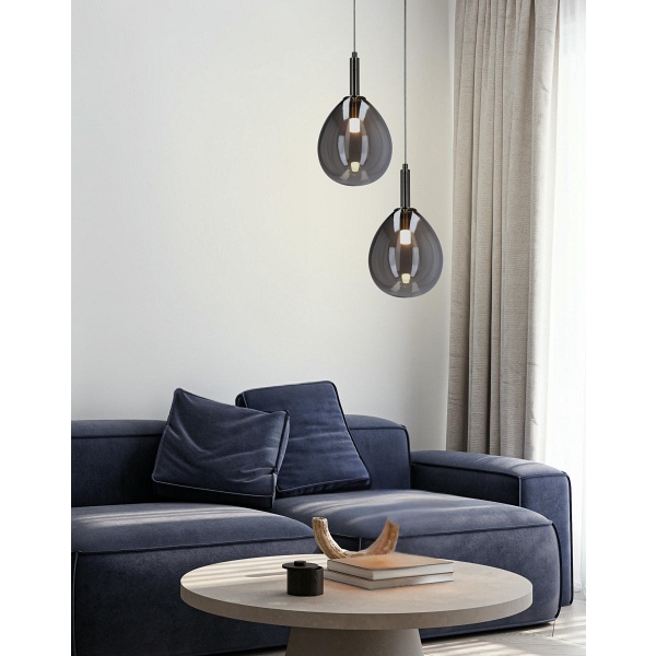 Lampa Wisząca Lukka 1 Chromowy Szary Candellux