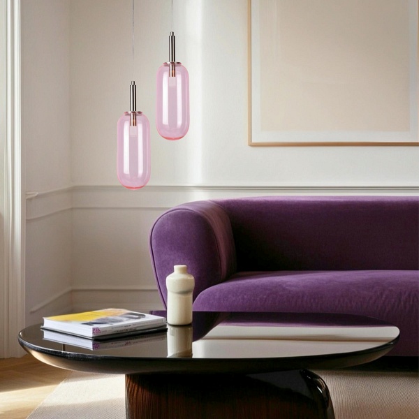 Lampa Wisząca Fiuggi 1 Różowy Candellux