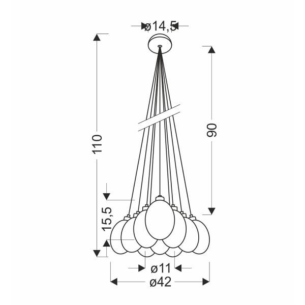 Lampa Wisząca Lukka 10 Wielokolorowy Candellux