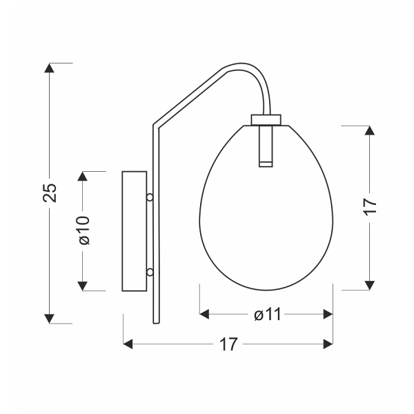 Kinkiet Lukka 1 Chromowy Candellux