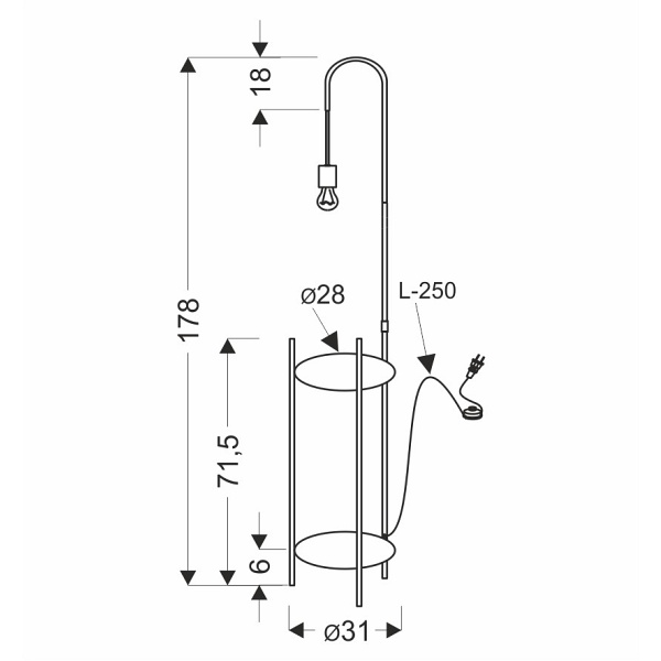 Walk Lampa Podłogowa Czarny+Zielony 1X40W E27 Candellux