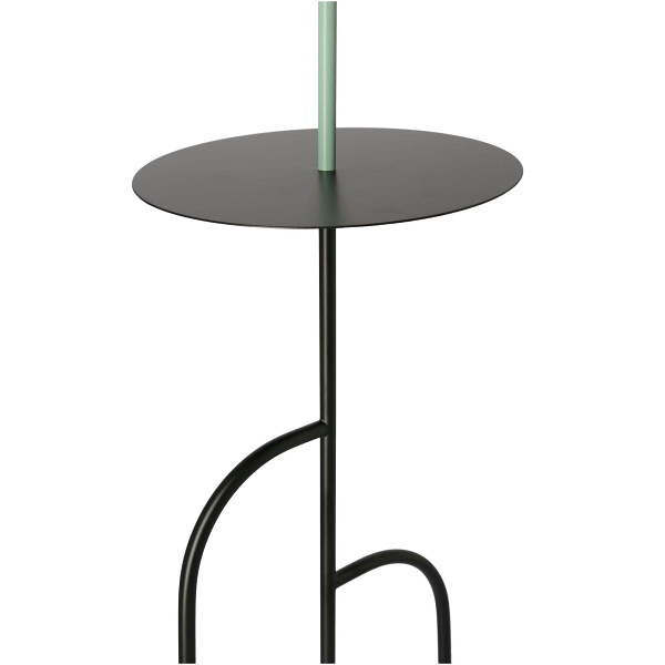 Ravello Lampa Podłogowa Czarny+Zielony 1X40W E14 Abażur Czarny Candellux