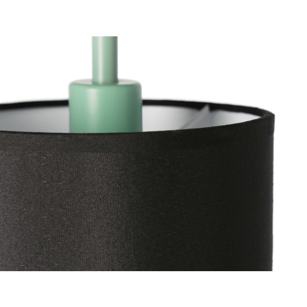 Ravello Lampa Podłogowa Czarny+Zielony 1X40W E14 Abażur Czarny Candellux