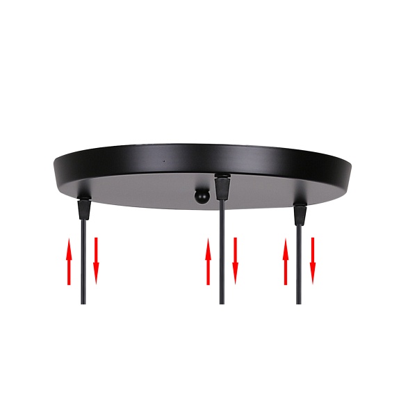 Felis Lampa Wisząca Talerz Czarny 3X60W E27 Klosz Bursztynowy Candellux