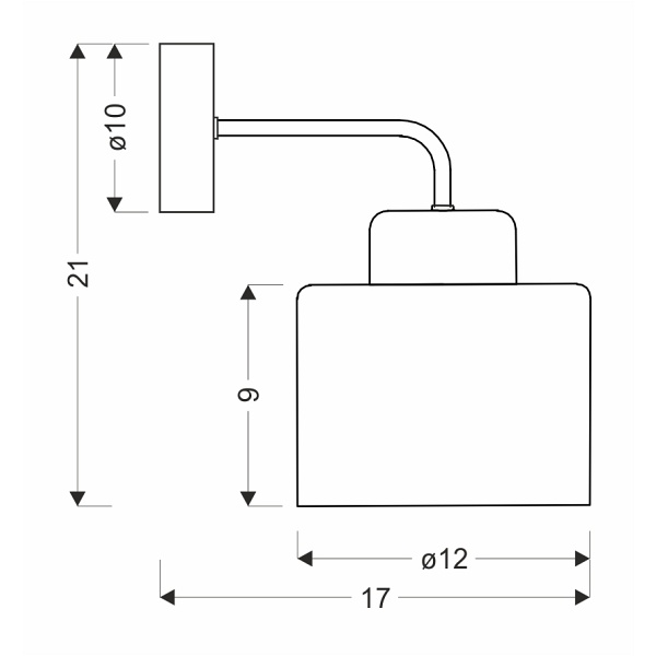 Wama Lampa Kinkiet Czarny 1X40W E27 Klosz Czarny+Srebrny Candellux