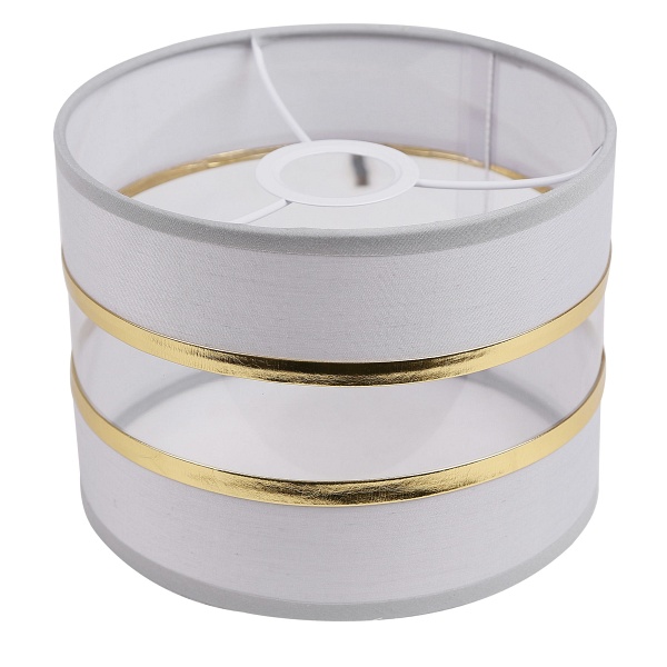 Andy Lampa Wisząca Czarny 3X40W E27 Abażur Szary+Złoty Candellux