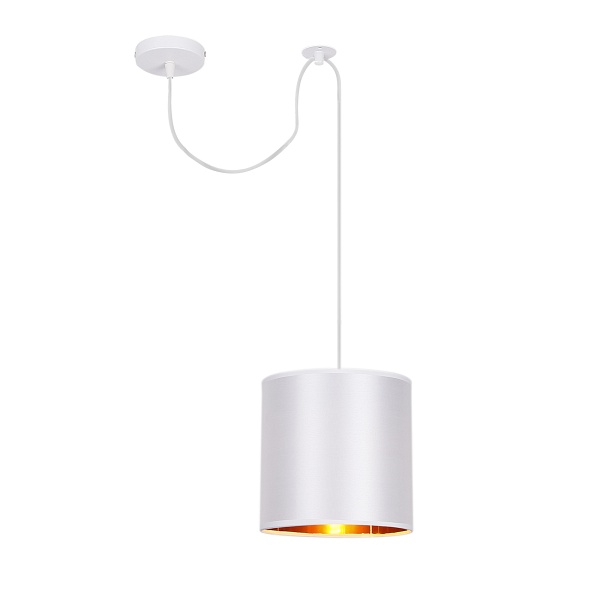 Atlanta P Lampa Wisząca Biały 1X40W E27 Abażur Biały Candellux