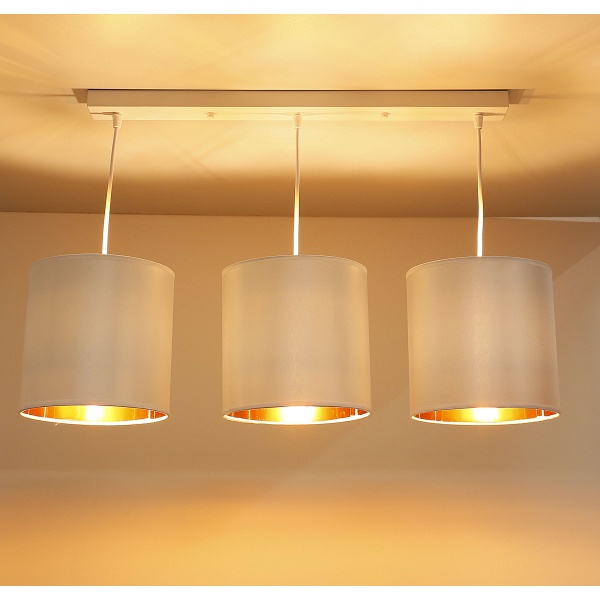 Atlanta Lampa Wisząca Biały 3X40W E27 Abażur Biały Candellux