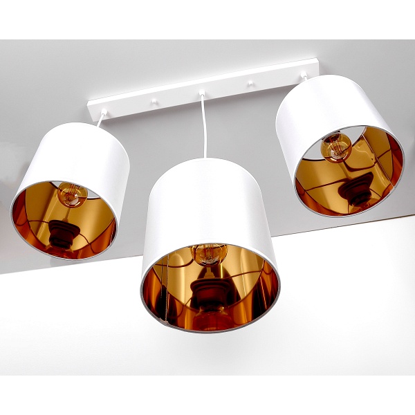 Atlanta Lampa Wisząca Biały 3X40W E27 Abażur Biały Candellux