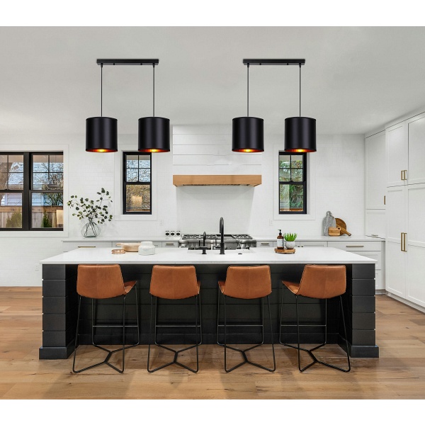 Candida Lampa Wisząca Czarny 2X40W E27 Abażur Czarny Candellux