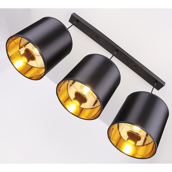 Candida Lampa Wisząca Czarny 3X40W E27 Abażur Czarny Candellux