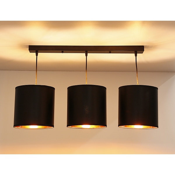 Candida Lampa Wisząca Czarny 3X40W E27 Abażur Czarny Candellux