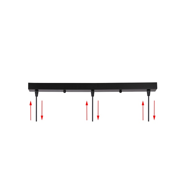 Candida Lampa Wisząca Czarny 3X40W E27 Abażur Czarny Candellux