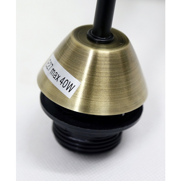 Unica Lampa Sufitowa Czarny+Złoty 5X40W E27 Klosz Dymiony Candellux