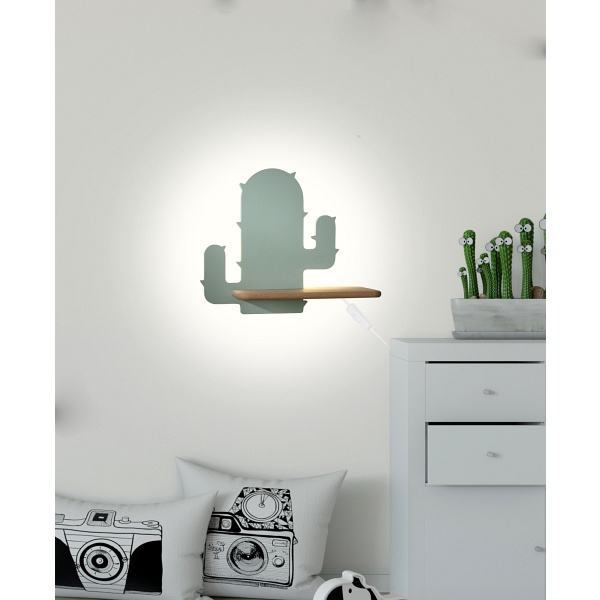Cactus 1 Lampa Kinkiet 4W Led 4000K Iq Kids Z Przew Zielony Candellux