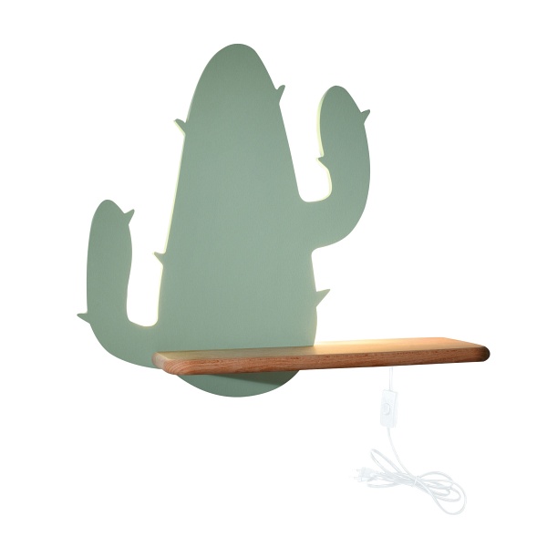 Cactus 2 Lampa Kinkiet 4 Led 4000K Iq Kids Z Przew Zielony Candellux