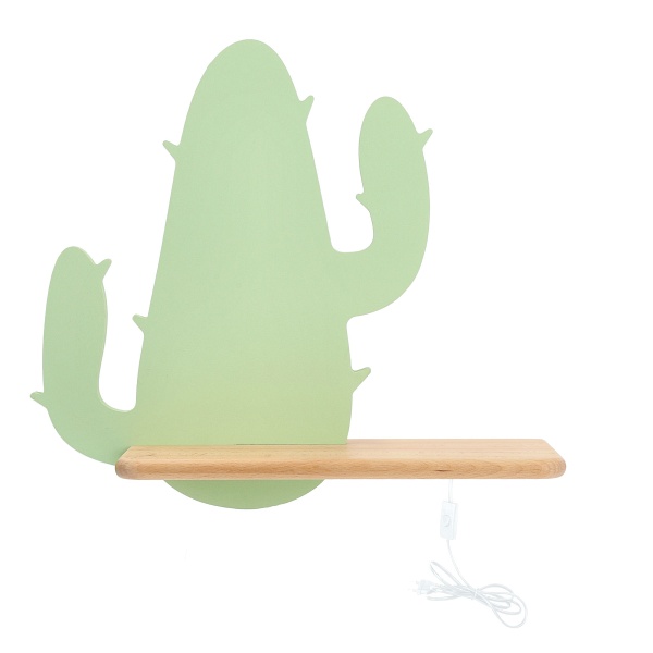 Cactus 2 Lampa Kinkiet 4 Led 4000K Iq Kids Z Przew Zielony Candellux