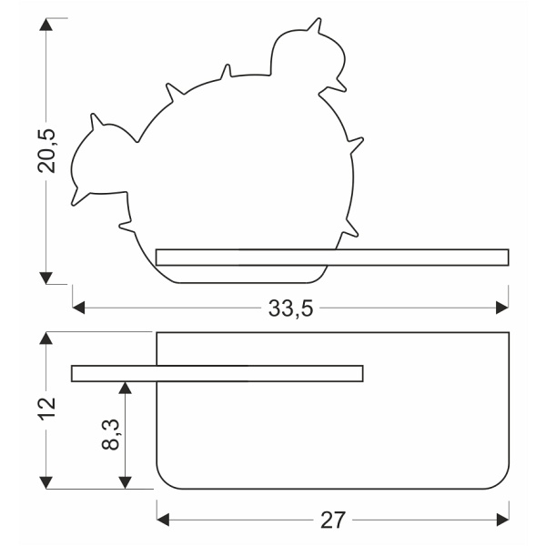 Cactus 3 Lampa Kinkiet 4 Led 4000K Iq Kids Z Przew Zielony Candellux