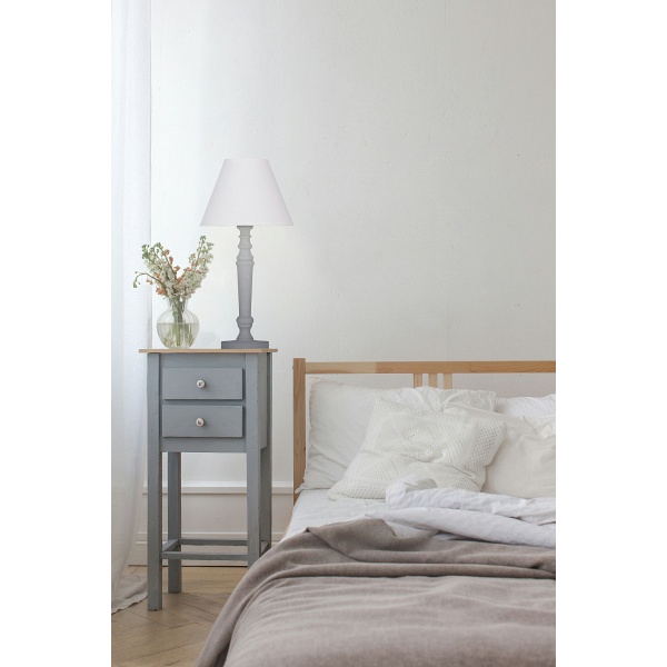 Pastellio Lampa Gabinetowa Szary 1X40W E14 Abażur Biały Candellux