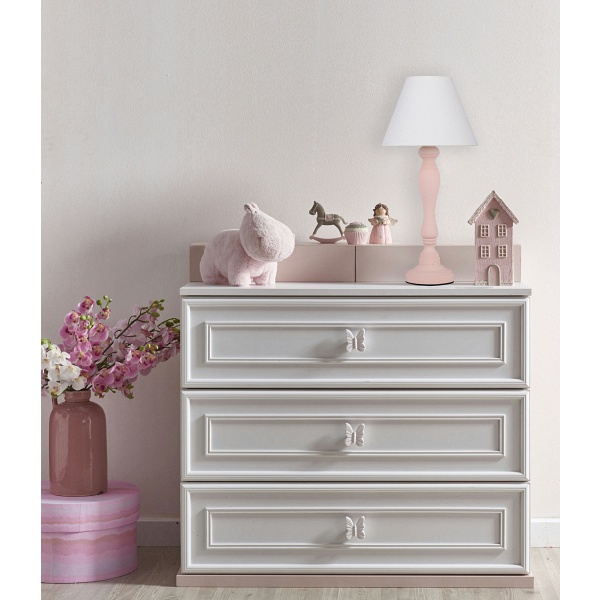 Pastellio Lampa Gabinetowa Różowy 1X40W E14 Abażur Biały Candellux