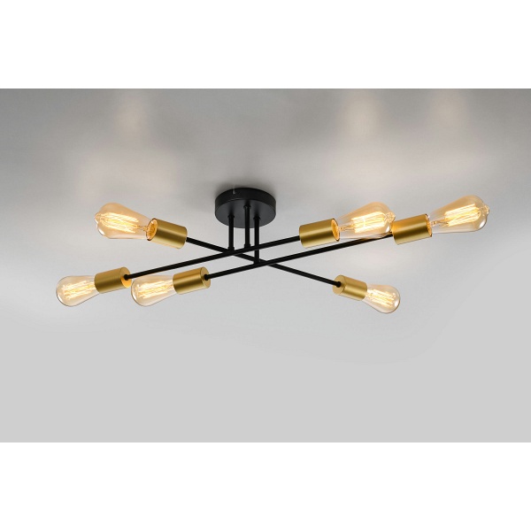 Crespilo Lampa Sufitowa Czarny 6X40W E27 Candellux