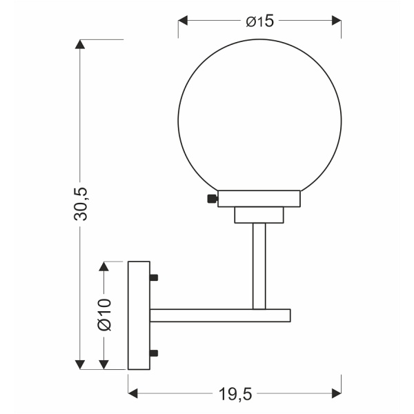 Lens Lampa Kinkiet Czarny+Patynowy Matowy 1X40W E14 Klosz Bezbarwny Candellux