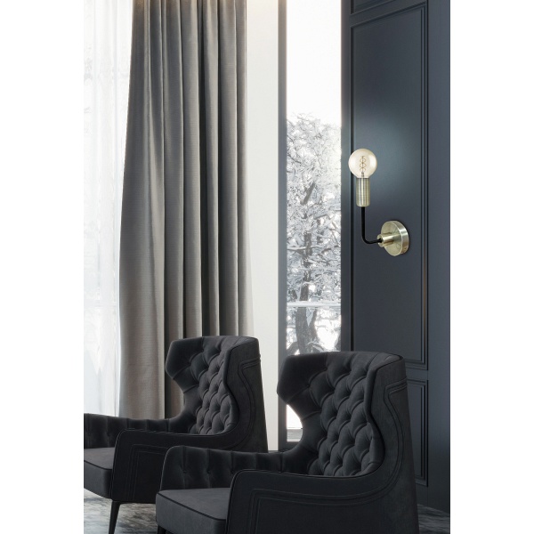 Saga Lampa Kinkiet Patyna+Matowy Czarny 1X40W E14 Candellux