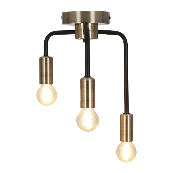 Saga Lampa Sufitowa Patyna+Matowy Czarny 3X40W E14 Candellux