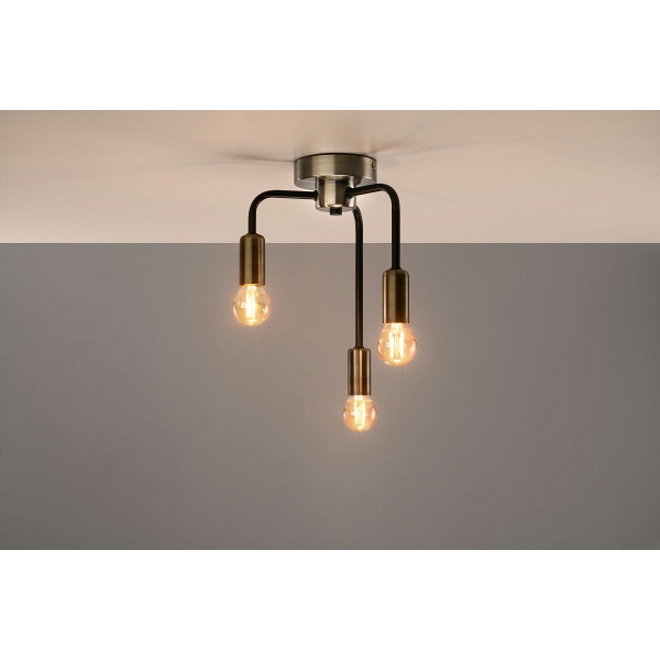 Saga Lampa Sufitowa Patyna+Matowy Czarny 3X40W E14 Candellux