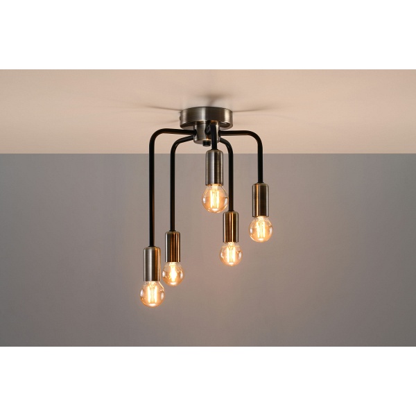 Saga Lampa Sufitowa Patyna+Matowy Czarny 5X40W E14 Candellux