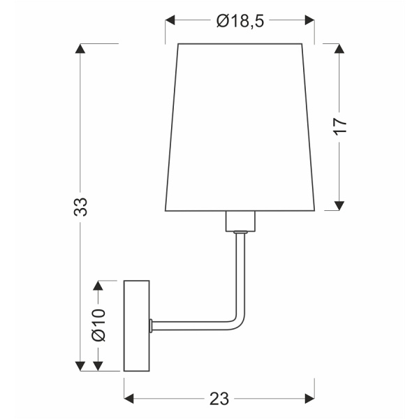 Pasteri Lampa Kinkiet Czarny Matowy 1X40 E14 Abażur Beżowy Candellux