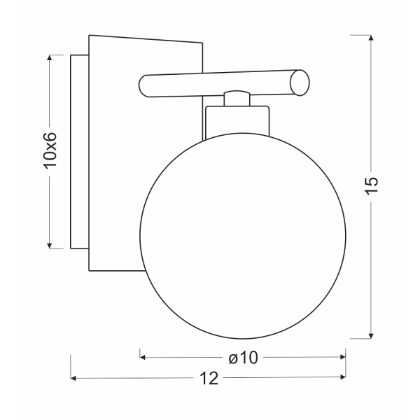 Raisa Lampa Kinkiet Chromowy 1X40W G9 Klosz Biały Candellux