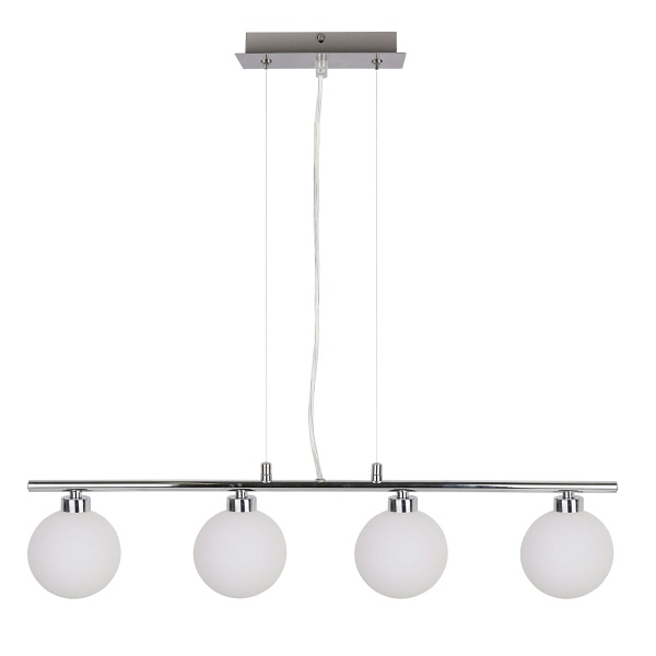 Raisa Lampa Wisząca Chromowy 4X40 G9 Klosz Biały Candellux