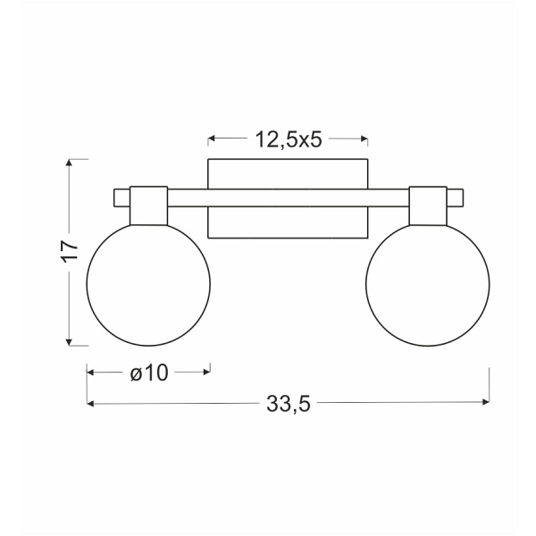 Maldus Lampa Kinkiet Chromowy 2X40W G9 Klosz Biały Candellux
